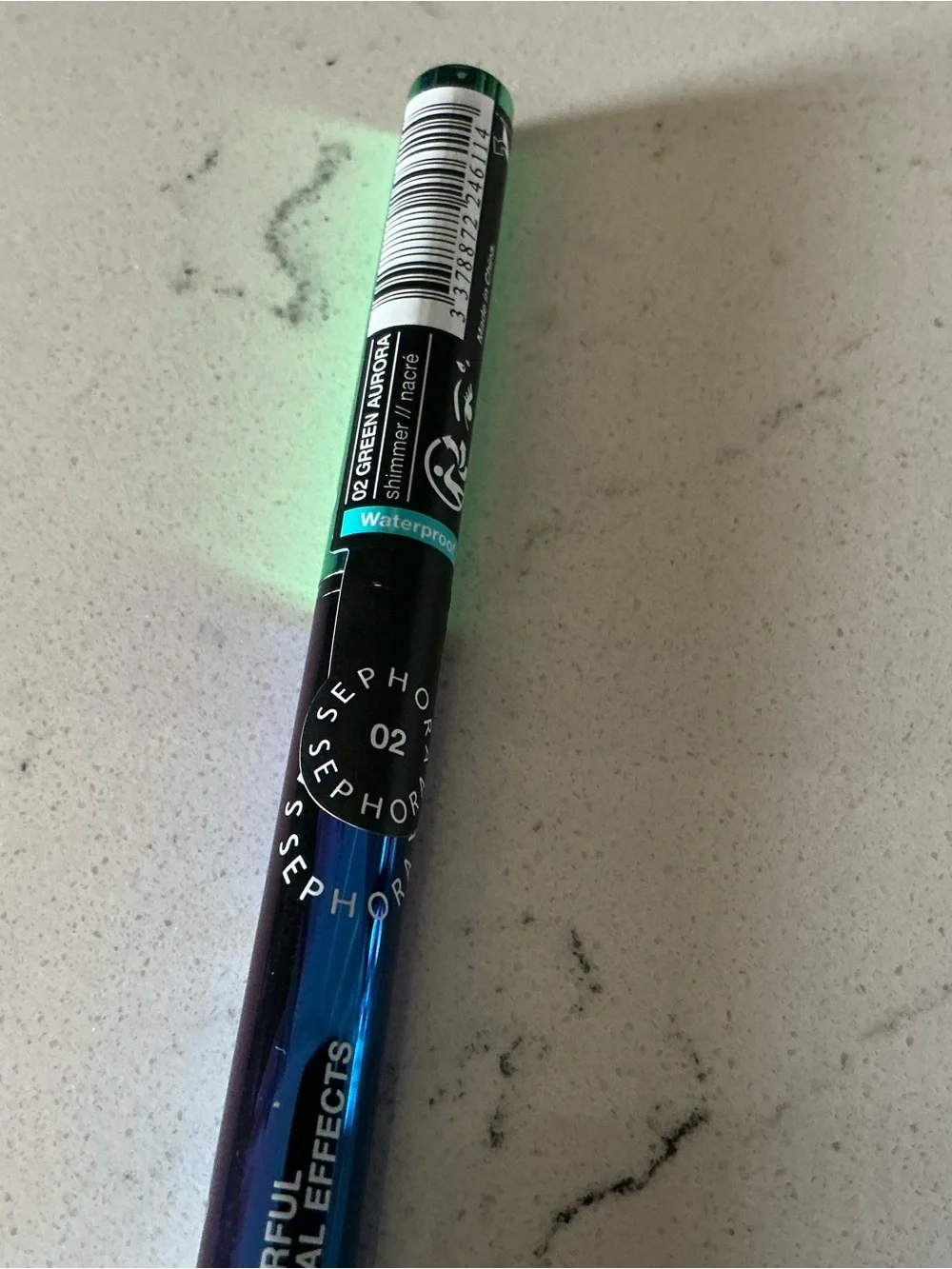 Sephora 12 hr colorfull special effects multichrome eyeliner Green Aurora
